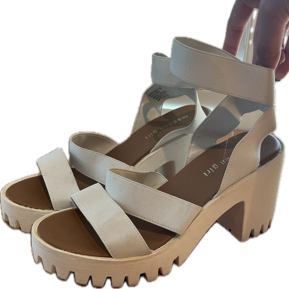 Madden White Platform Sandals